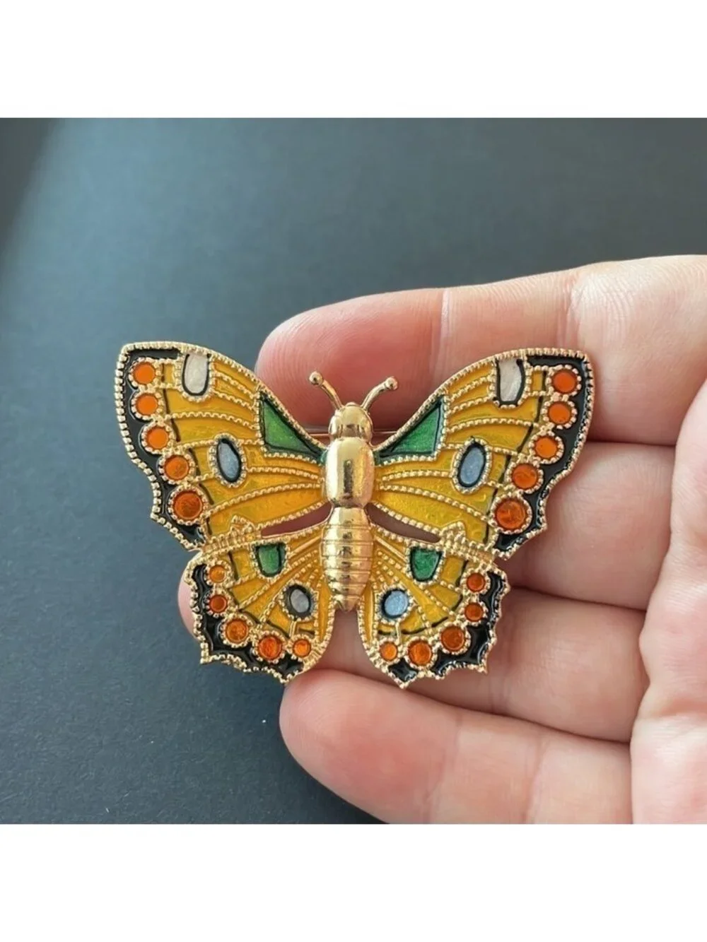 Yellow and black butterfly 🦋 brooch